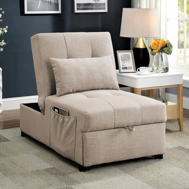 Suleman twin tufted back futon chair